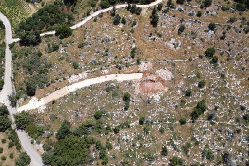 Litsarda Kreta, Litsarda: Ruhiges Grundstück mit Baugenehmigung und atemberaubender Aussicht auf die Landschaft zu verkaufen Grundstück